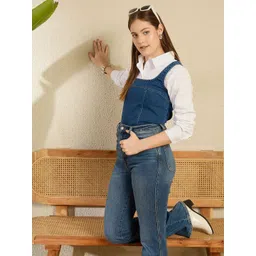 Chemistry Women Sleeveless Denim Corset Top With Attached Shirt-picture-17