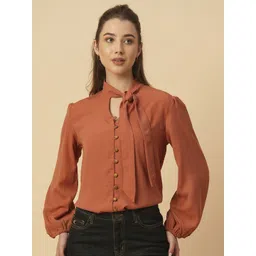 Chemistry Women Tie-Up Neck Crushed Top-picture-21