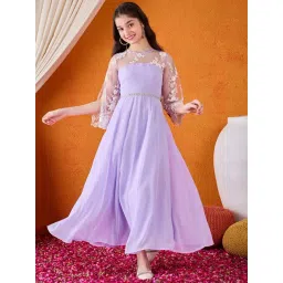 Cherry & Jerry Girls Girls Slit Sleeve Maxi Fit and Flare Dress-picture-33