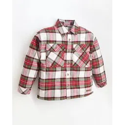 cherry crumble by nitt hyman Checked Shirt with Flap-Buttons-picture-28
