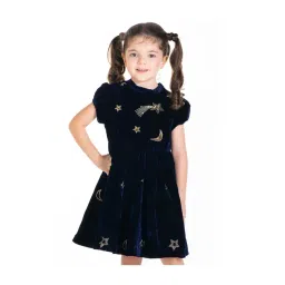 cherry crumble by nitt hyman Cherry Crumble by Niit Hyman Kids Navy Embroidery Dress-picture-17