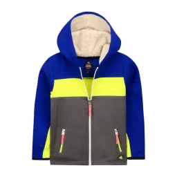 Cherry Crumble by Nitt Hyman Kids Blue & Grey Color Block Pattern Hoodie-picture-38