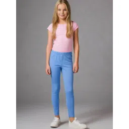 Cherry Crumble By Nitt Hyman Kids Blue Regular Fit Leggings-picture-15