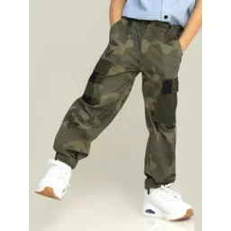 Cherry Crumble By Nitt Hyman Kids Green Cotton Camouflage Joggers-picture-21