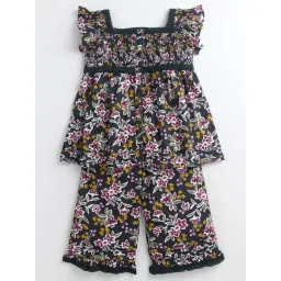 Cherry Crumble by Nitt Hyman Kids Green Floral Print Top Set-picture-39