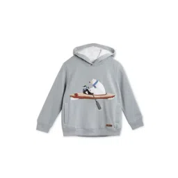 Cherry Crumble by Nitt Hyman Kids Grey Applique Hoodie With Face Mask-picture-45