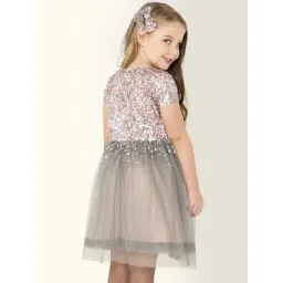 Cherry Crumble By Nitt Hyman Kids Grey Embellished Dress image 2