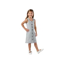 Cherry Crumble By Nitt Hyman Kids Grey Textured Dress-picture-30