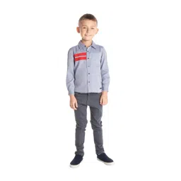 Cherry Crumble By Nitt Hyman Kids Grey Textured Shirt-picture-25