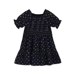 Cherry Crumble By Nitt Hyman Kids Navy Printed Dress-picture-19