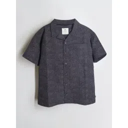 Cherry Crumble By Nitt Hyman Kids Navy Printed Shirt-picture-24