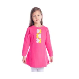 Cherry Crumble By Nitt Hyman Kids Pink Applique Dress-picture-35