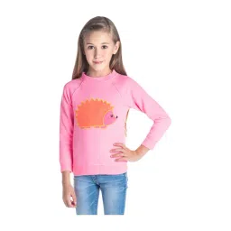 Cherry Crumble By Nitt Hyman Kids Pink Applique Pattern Sweatshirt-picture-44