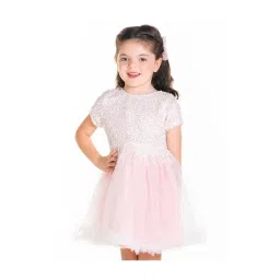 Cherry Crumble By Nitt Hyman Kids Pink Embellished Dress, Bow With Clip-picture-20