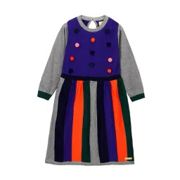 Cherry Crumble By Nitt Hyman Kids Purple Striped Dress-picture-41