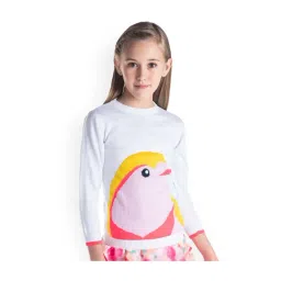 Cherry Crumble By Nitt Hyman Kids White Printed Sweater-picture-23