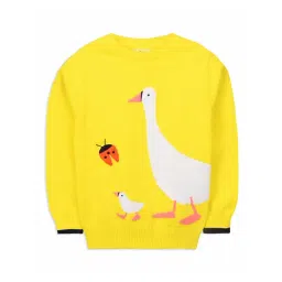 Cherry Crumble By Nitt Hyman Kids Yellow Applique Sweater-picture-41