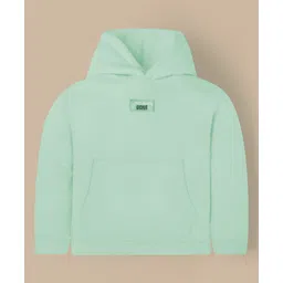 Cherry Crumble By Nitt Hyman Knit Full Sleeves Textured Typography Embroidered Light Winter Hooded Sweatshirt - Mint-picture-41