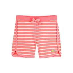 Cherry Crumble Boys and Girls Pink Striped Stripes Curved Shorts-picture-31