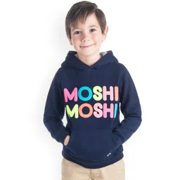 Cherry Crumble Boys Blue Printed Hooded Sweatshirt-picture-27