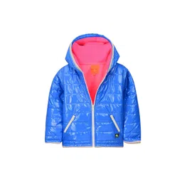 Cherry Crumble Boys Blue Solid Puffer Jacket-picture-21
