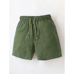 Cherry Crumble Boys Checked Cotton Shorts-picture-35