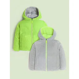 Cherry Crumble Boys Hooded Solid Lightweight Casual Padded Jacket-picture-13