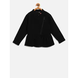 Cherry Crumble Girls Black Solid Tailored Jacket-picture-18