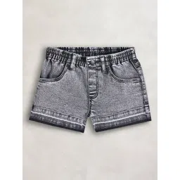 Cherry Crumble Girls Grey Denim Shorts-picture-17