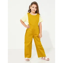 Cherry Crumble Girls Mustard Basic Jumpsuit-picture-24