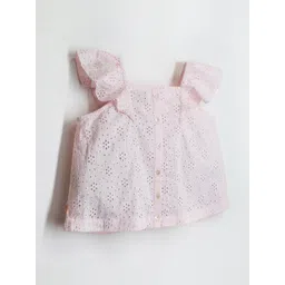 Cherry Crumble Girls Self Design Cotton A-Line Top-picture-12