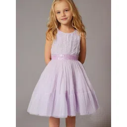 Cherry Crumble Girls Sequined Fit & Flare Dress-picture-29