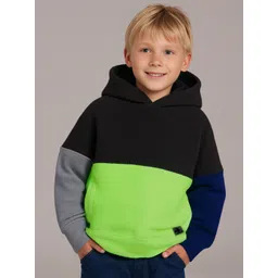 Cherry Crumble Kids Colourblocked Hooded Sweatshirt-picture-19