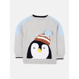 Cherry Crumble Kids Grey & Black Printed Pullover-picture-15