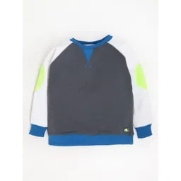 Cherry Crumble Kids Grey Colourblocked Sweatshirt-picture-18