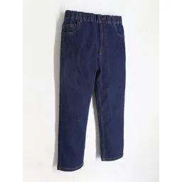 Cherry Crumble Kids Mid Rise Plain Cotton Jeans-picture-26