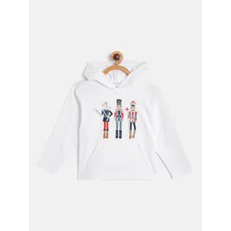 Cherry Crumble Kids White Embroidered Hooded Sweatshirt-picture-56