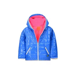 Cherry Crumble Unisex Kids Blue Hooded Bomber Jacket-picture-22