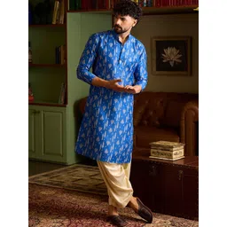 CHHAAP Men Ethnic Motifs Printed Regular Kurta with Patiala-picture-18