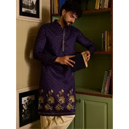 CHHAAP Men Ethnic Motifs Printed Summer Sheers Kurta-image-35