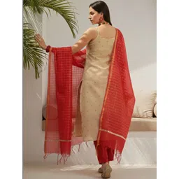 CHHAAP Women Printed Regular Kurta with Trousers & With Dupatta image 4