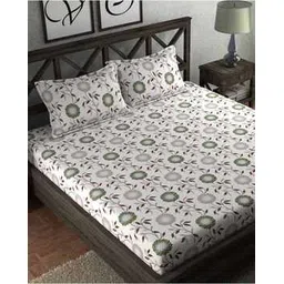 chhavi india 210 TC Floral Print Double Bedsheet with Pillow Covers-picture-13