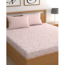 chhavi india 210 TC Floral Print King-Size Bedsheet with Pillow Covers-picture-14