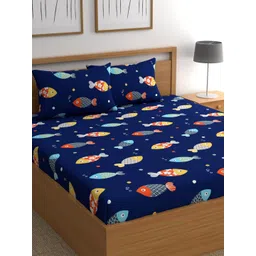 CHHAVI INDIA Graphic 210 TC Queen Bedsheet with 2 Pillow Covers-picture-11