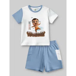 Chhota Bheem Boys Printed Round Neck Pure Cotton T-Shirt With Short-picture-31