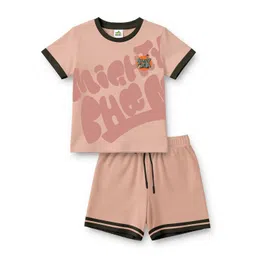 Chhota Bheem Boys Printed Short Sleeves Pure Cotton T-shirt With Shorts-picture-19