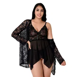 chia fashions Net Baby Doll with Asymmetric-picture-25