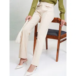 CHIC BY TOKYO TALKIES Solid Women Regular Trousers-picture-29