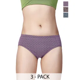 CHIC Women Pack Of 3 Pure Cotton Basic Briefs Melody 21160 Com-5XL-picture-15