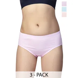 CHIC Women Pack Of 3 Pure Cotton Hipster Briefs-picture-23